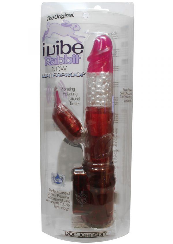 I Vibe Rabbit Waterproof 5.5 Inch Strawberry