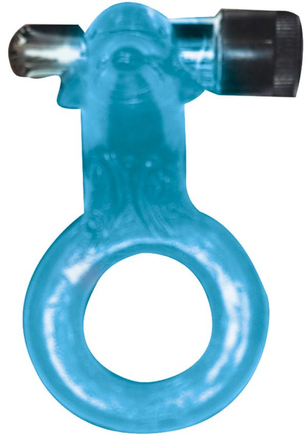 Clit Buddy Dazzling Dolphin Cock Ring Blue
