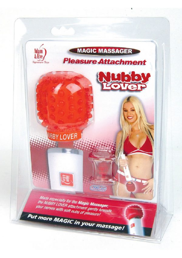 Adam And Eve Magic Massager Nubby Lover Attachment 3 Inch Red
