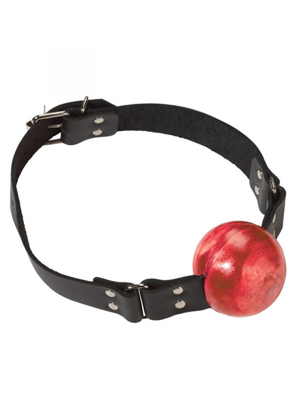 Large Ball Gag With Buckle 2 Inch Red
