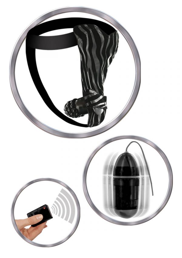 Remote Control Vibrating Fantasy Panty Waterproof Black