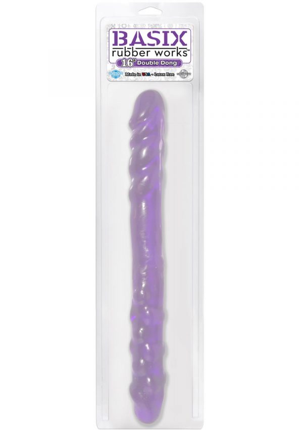 Basix Rubber Works 16 Inch Double Dong Purple