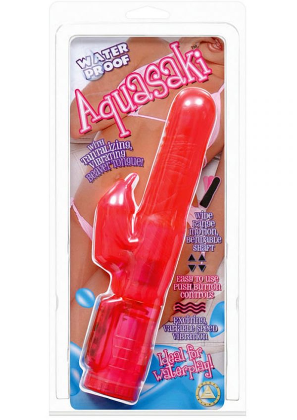AQUASAKI 6.5 INCH VIBRATOR PINK WATERPROOF