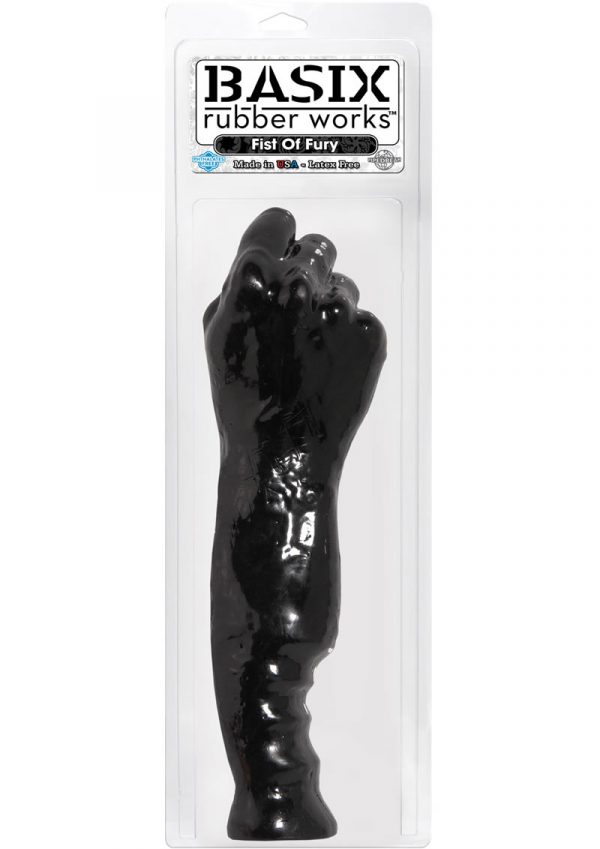 Basix Rubber Works Fist Of Fury Dildo 11.25 Inch Black