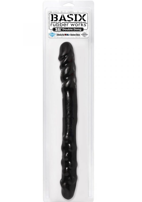 Basix Rubber Works 16 Inch Double Dong Black