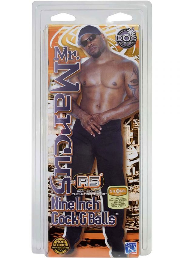 Mr Marcus Cock And Balls 9 Inch Brown