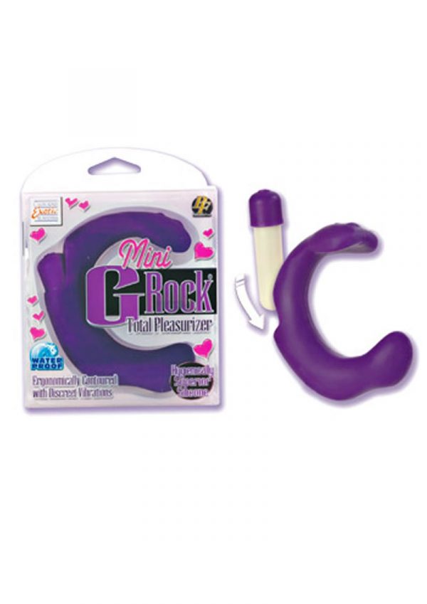MINI G ROCK TOTAL PLEASURIZER SILICONE WATERPROOF 8 INCH PURPLE