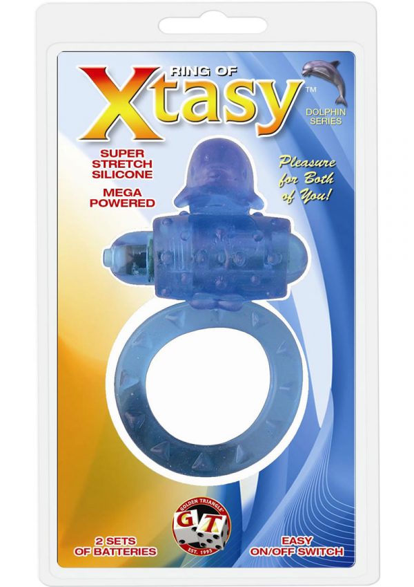 RING OF XTASY DOLPHIN SERIES BLUE SILICONE