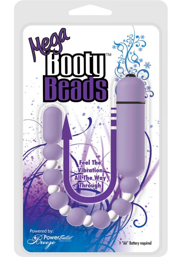 Mega Booty Beads Anal Toy Waterproof Vibrating 12 Inch12 Inch Lavender