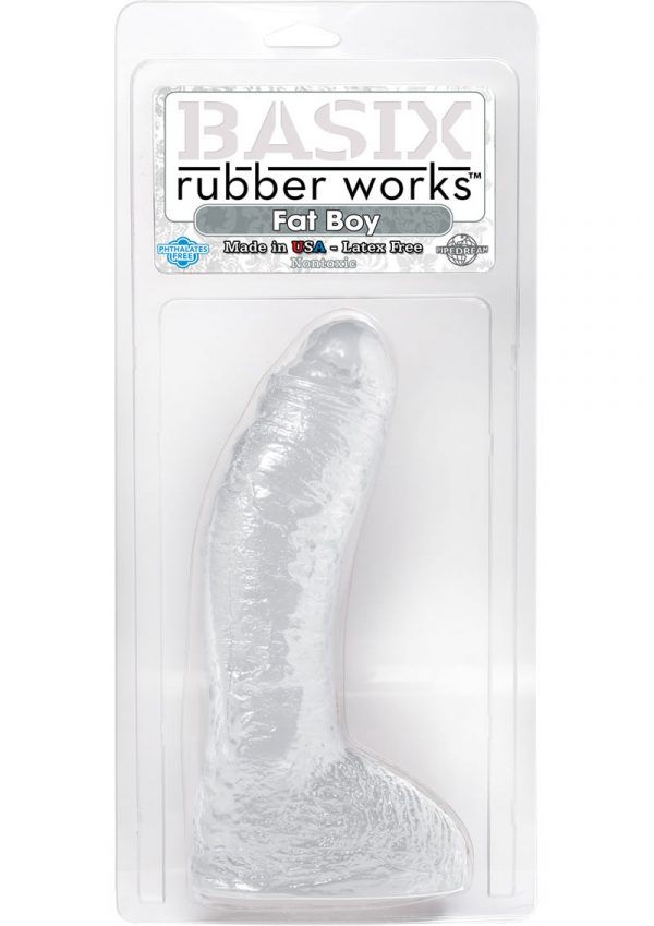 Basix Rubber Works Fat Boy Dong 10 Inch Clear