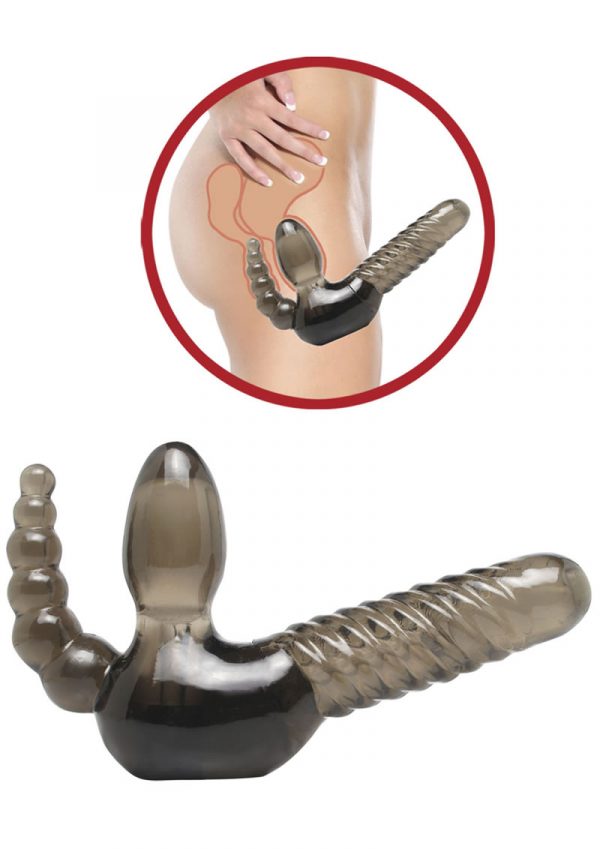 Fetish Fantasy Strapless Strap On With Anal Stimulator 5 Inch Black