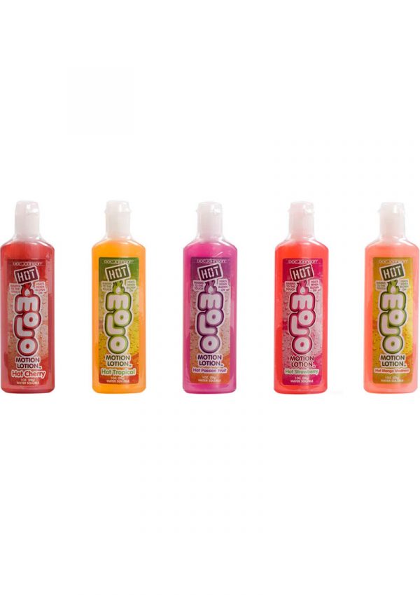 Hot Motion Lotion Flavored Water Based 1 Ounce Assorted 5 Per Pack