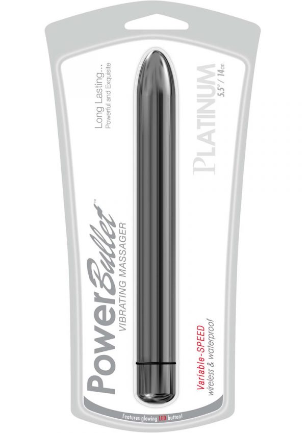 Power Bullet Platinum Waterproof 5 Inch Platinum