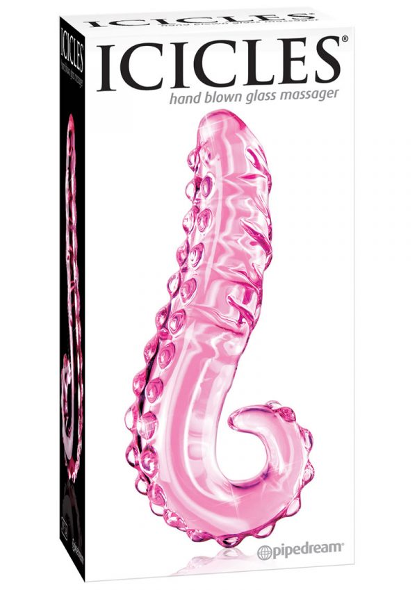 Icicles No 24 Glass Dong 6 Inch Pink