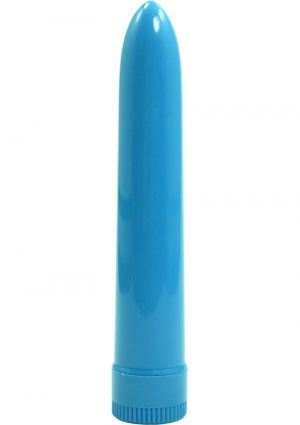 LADYS MOOD 7 INCH PLASTIC VIBRATOR BLUE