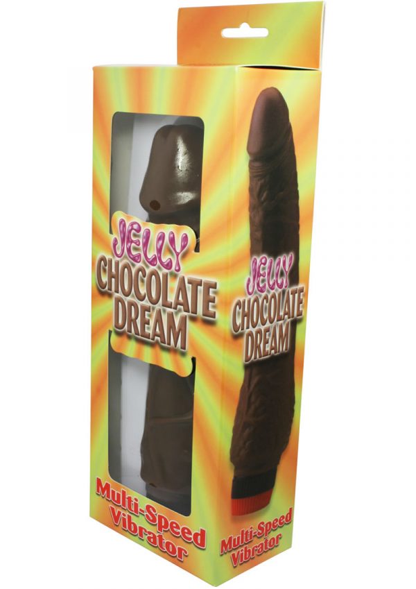 Jelly Chocolate Dream No 2 Vibrator 8 Inch Brown