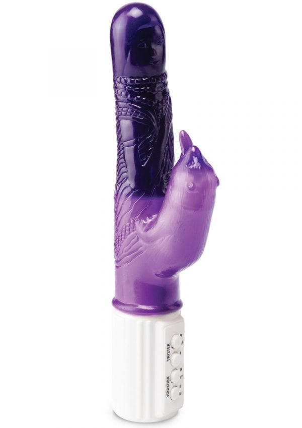 Jelly Eager Beaver Rotating Pleasure Vibrator 9.25 Inch Purple