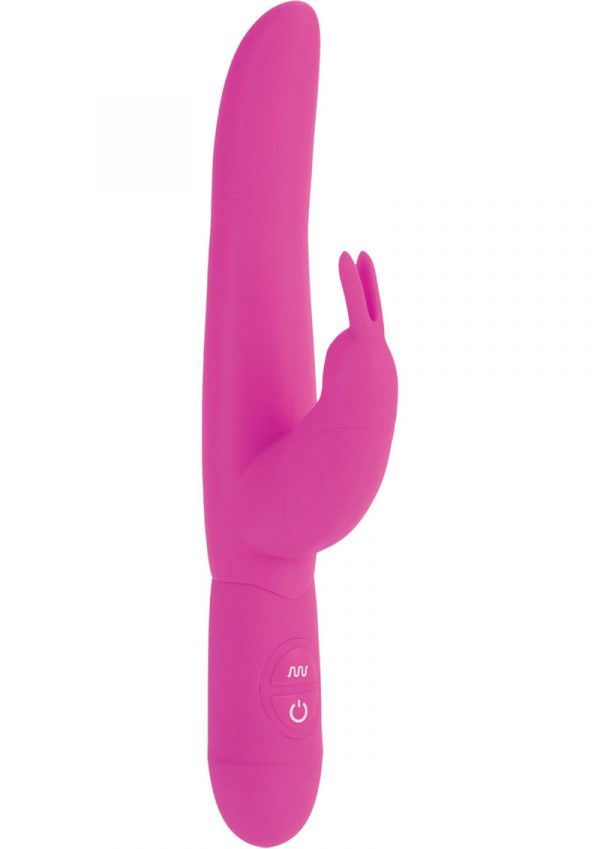 Bounding Bunny Dual Motor Silicone Vibrator Waterproof Pink