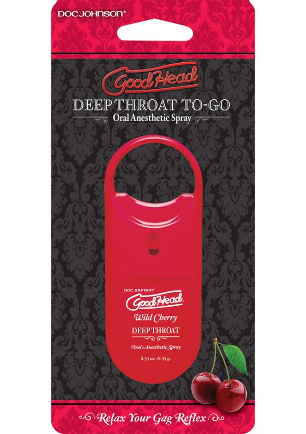 Goodhead Deep Throat To Go Oral Anesthetic Spray Cherry .33 Ounce