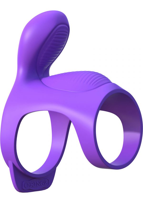 Fantasy C Ringz Ultimate Couples Cage Silicone Cockring Waterproof Purple