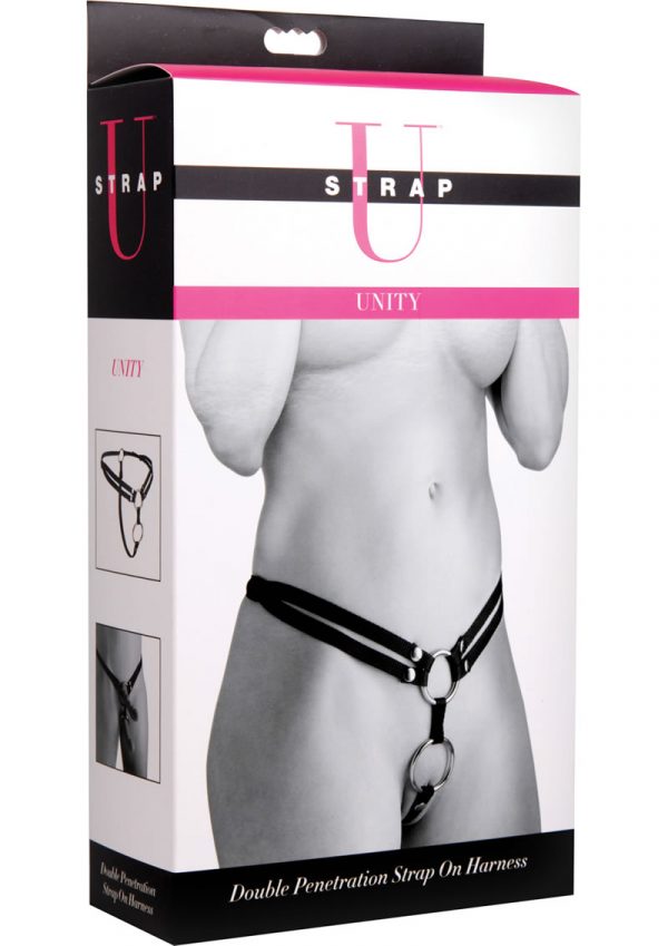 Strap U Unity Double Penetration Strap On Harness Black