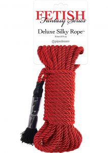 Festish Fantasy Series Deluxe Silk Rope Red 32 Feet