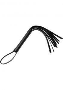 Strict Leather Cats Tail Vegan Hand Flogger PU Leather Black 14.5 Inch