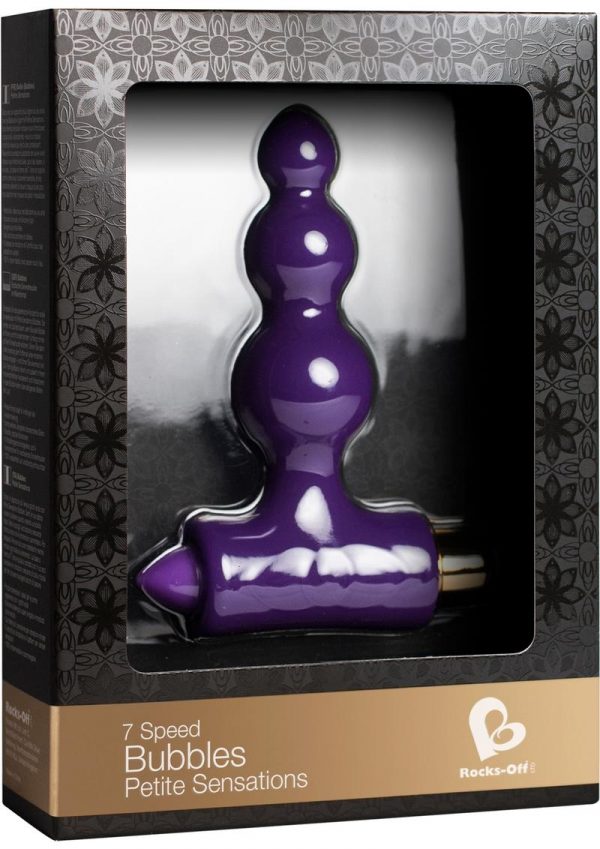 Pearls Petite Sensations 7 Speed Anal Plug Silicone Waterproof Purple