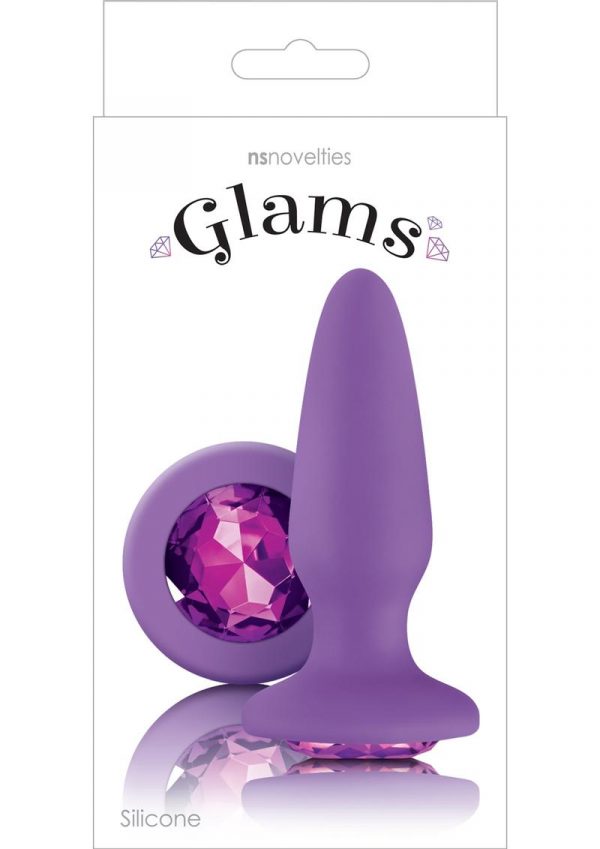 Glams Silicone Anal Plug - Purple Gem