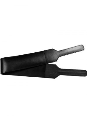 Rouge Open Folded Leather Paddle Black