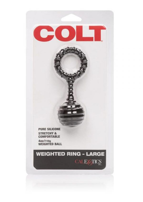 Colt Weighted Ring Large Silicone Black