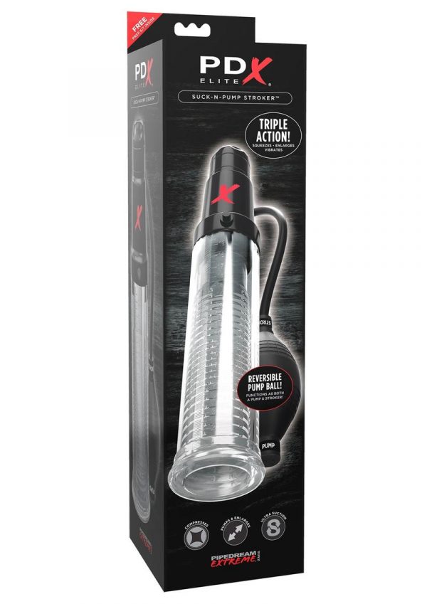 PDX Elite Suck-N-Pump Stroker Triple Action Pump