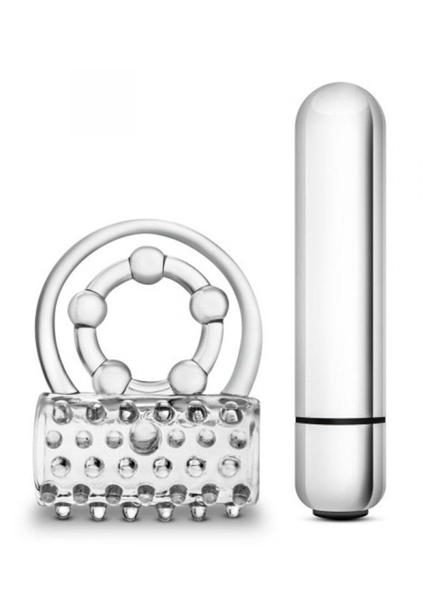 Stay Hard Vibrating Super Clitifier Cock Ring Waterproof Clear