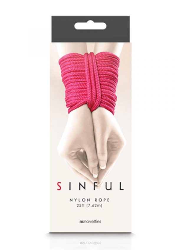 Sinful Nylon Rope 25ft - Pink