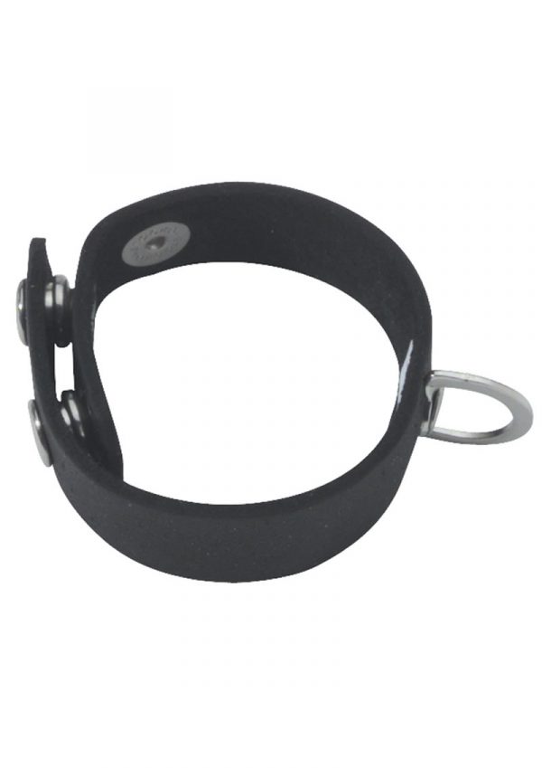 Deco Cock Ring D Ring Oiltan Cock Ring Leather Black