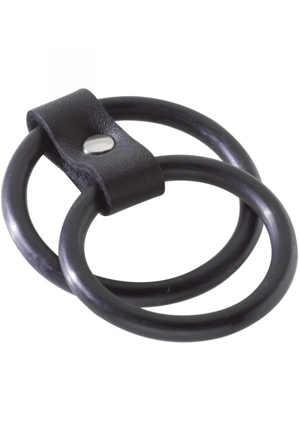 Black Nitrile Dual Cock Ring Black