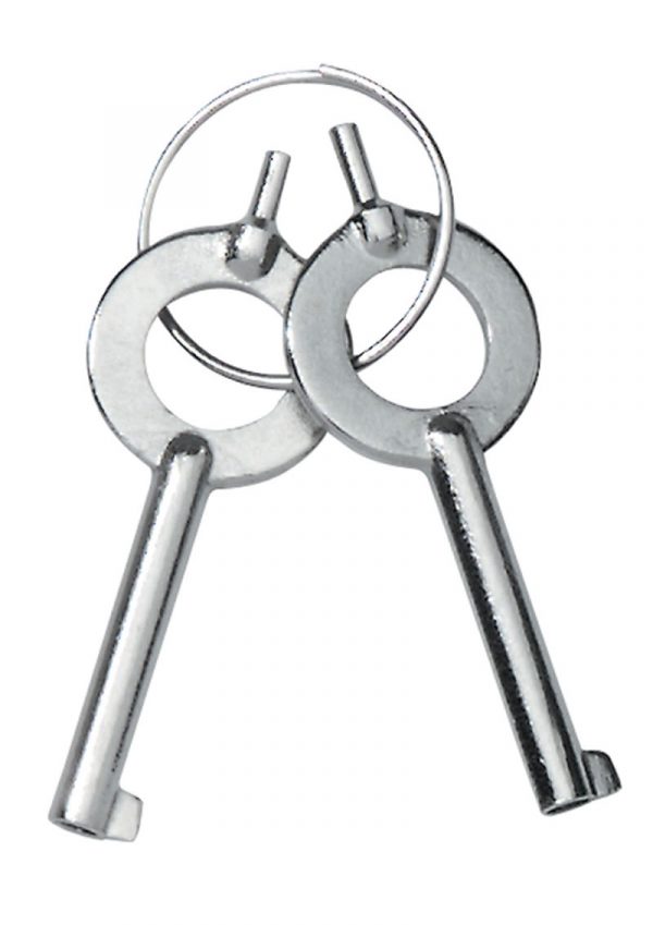Nickel Coated Steel Thumb Cuffs With Double Lock Silver