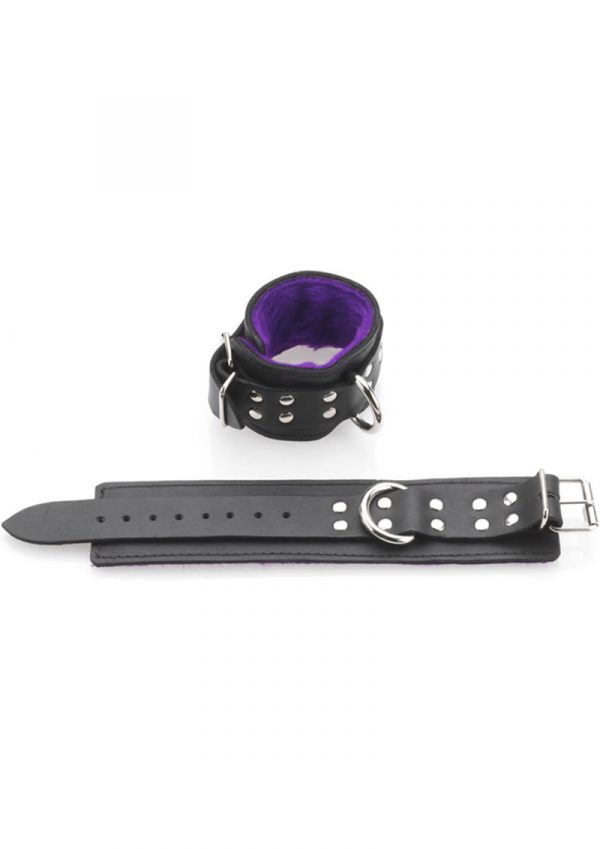 Purple Fur Line Wrist Restraints