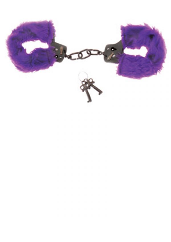 Purple Fur Line Handcuffs