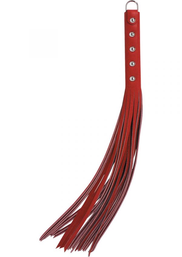 Redline Leather Strap Whip 20 Inch Red