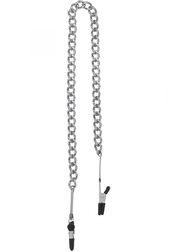 Endurance Teaser Tip Nipple Clamps With Link Chain Silver