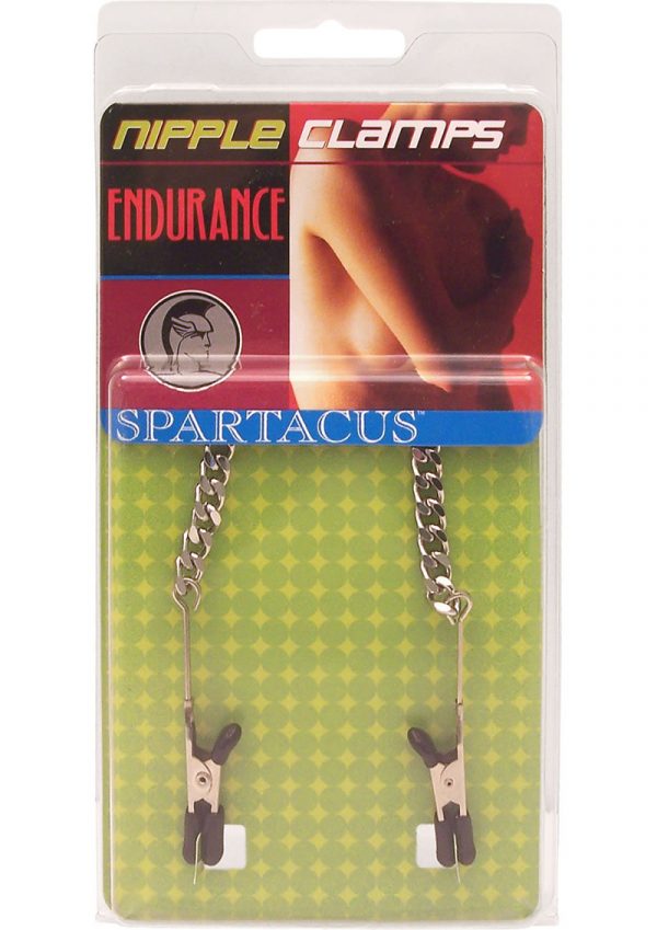 Endurance Teaser Tip Nipple Clamps With Jewel Chain Silver
