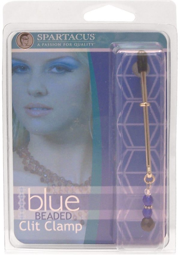 Beaded Clit Clamp With Tweezer Tip Blue
