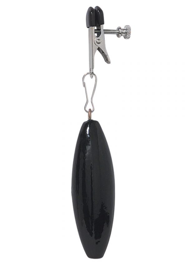 Single Nipple Clamp With 10 Ounce Weight Black