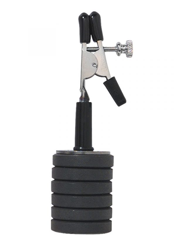 Single Nipple Clamp With Magnetic Weights Black