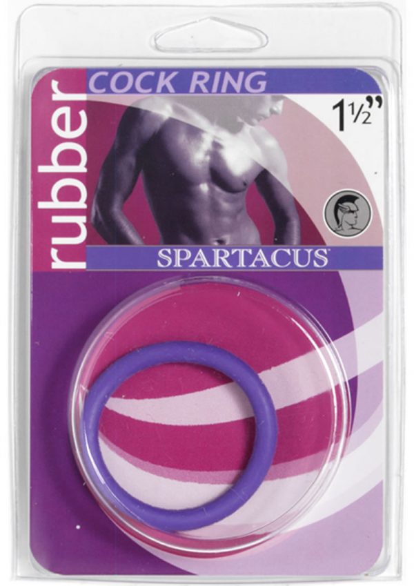 Rubber Cock Ring 1.5 Inch Purple