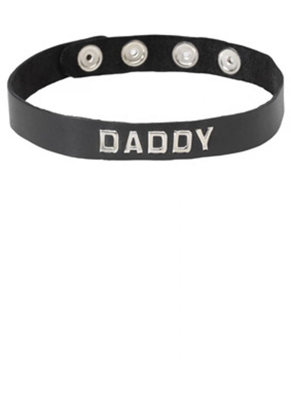 Wordband Collar Daddy Black