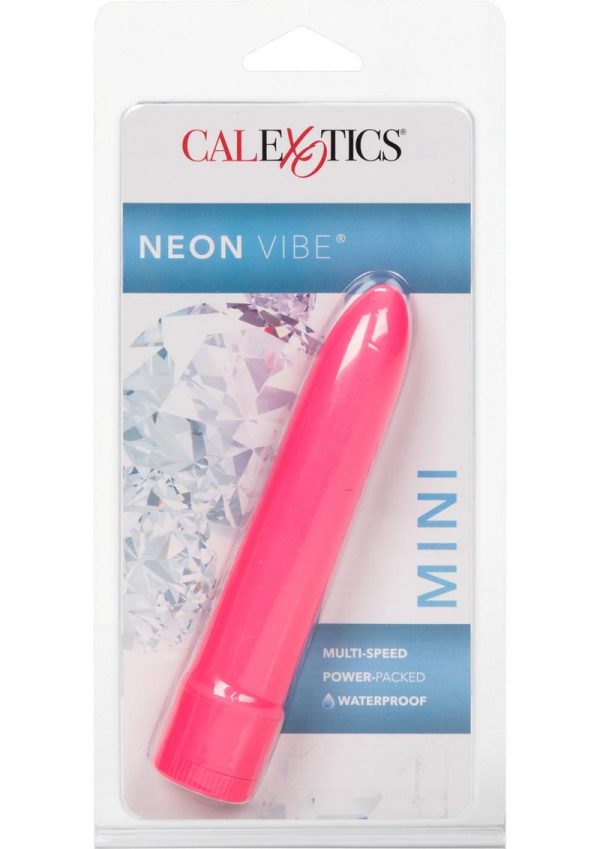 MINI NEON VIBES MULTI SPEED VIBRATOR 4.6 INCH PINK