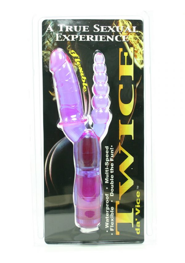 TWICE DA VICE DUAL ENTRY VIBRATOR PURPLE