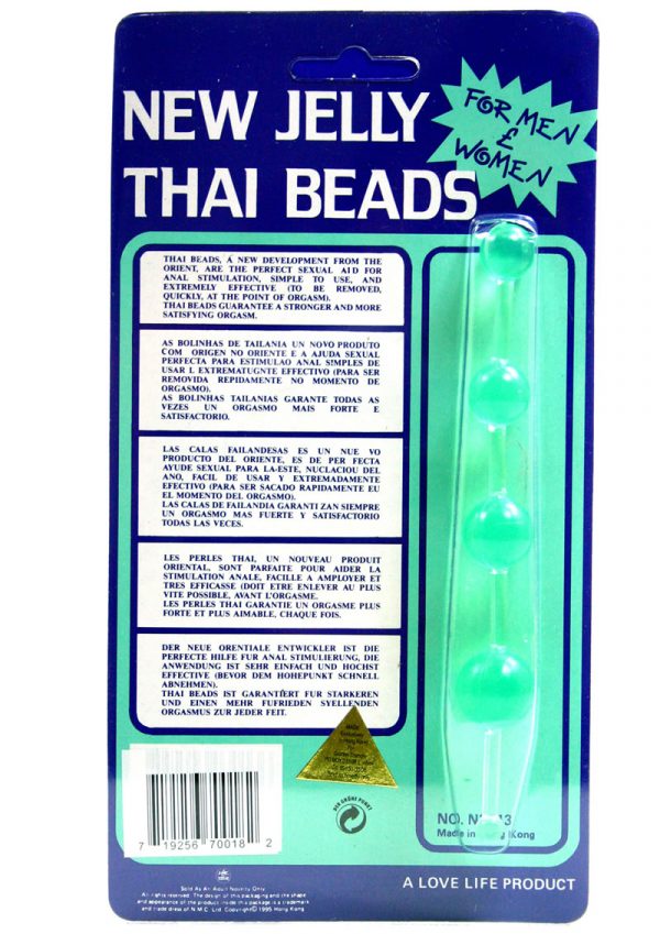 NEW JELLY THAI BEADS GREEN